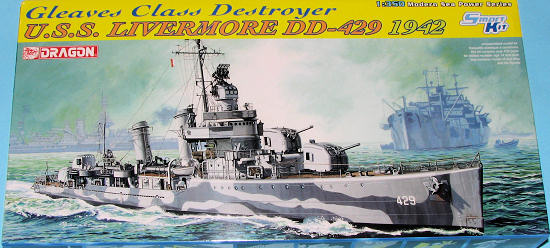 Dragon 1027 - USS livermore dd-429 gleaves class destroyer 1942