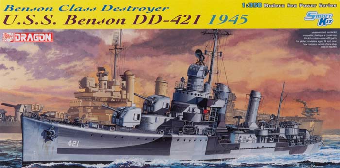 Dragon 1032 - uss benson dd-421 class destroyer 1945