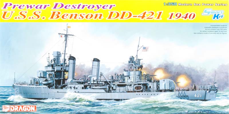 Dragon 1034 - U.S.S. Benson DD-421 1940