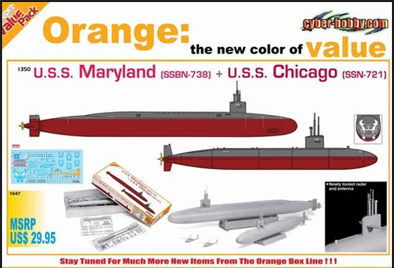 Dragon 1047 - U.S.S. Maryland (SSBN-738) + U.S.S. Chicago (SSN-7