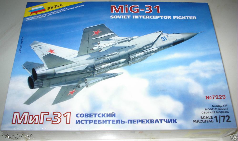 Zvezda 7229 - Mig-31 soviet interceptor Fox hound-A