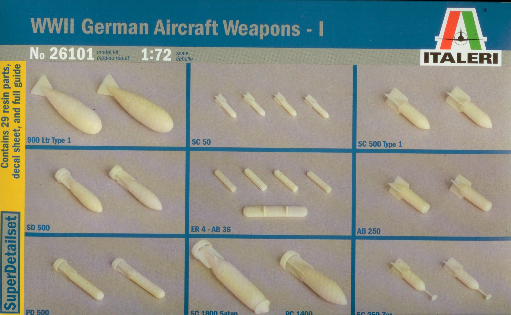 Italeri 26101 - WW II German aircraft weapons I