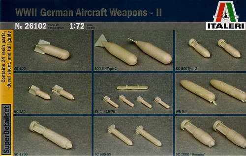Italeri 26102 - WW II German aircraft weapons II