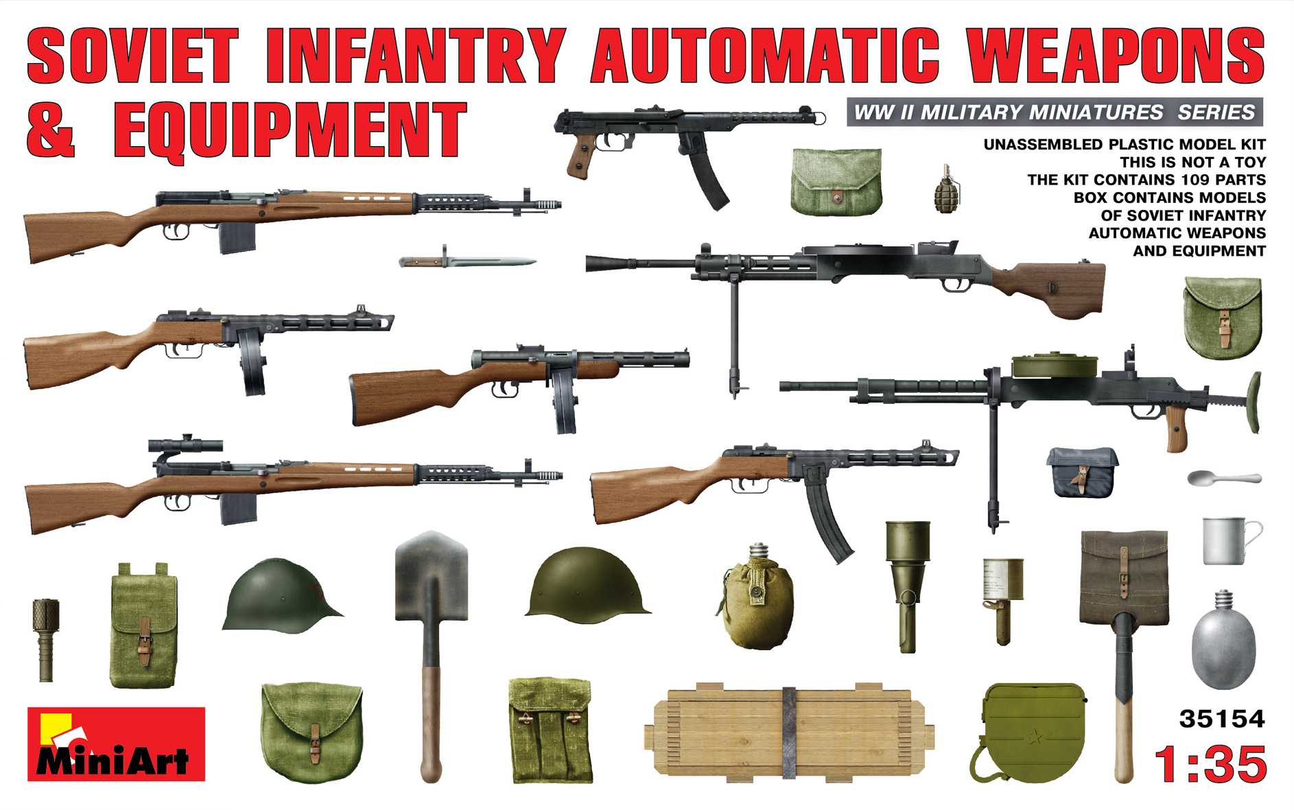 MiniArt 35154 - Soviet infantry automatic weapons and equipment