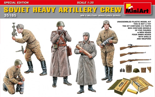 MiniArt 35185 - Squadra sovietica artiglieria pesante