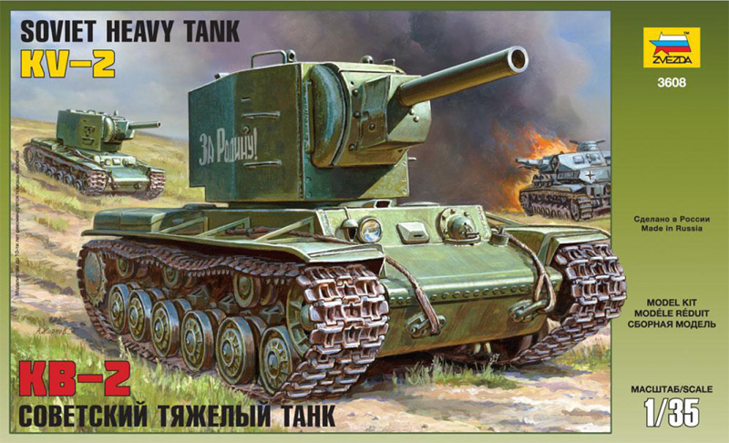 Zvezda 3608 - Soviet Heavy Tank Kv-2