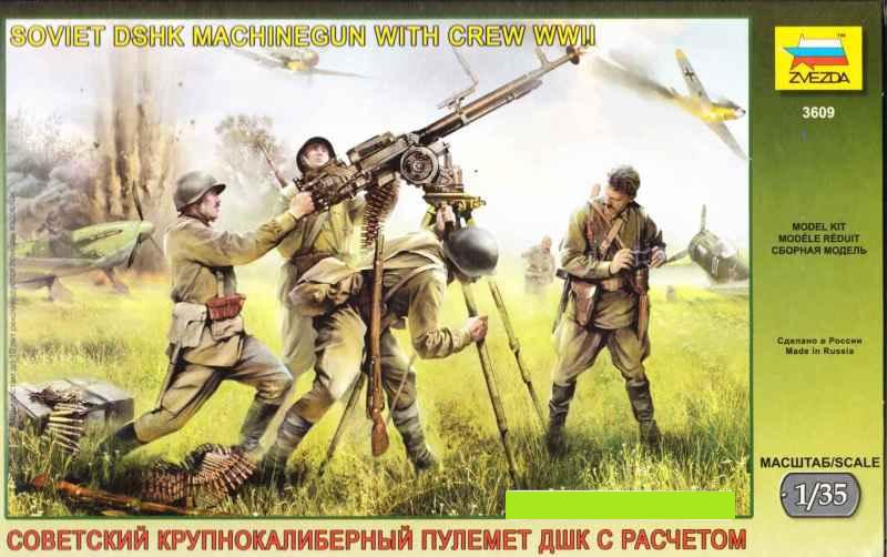 Zvezda 3609 - Soviet dshk with crew WWII