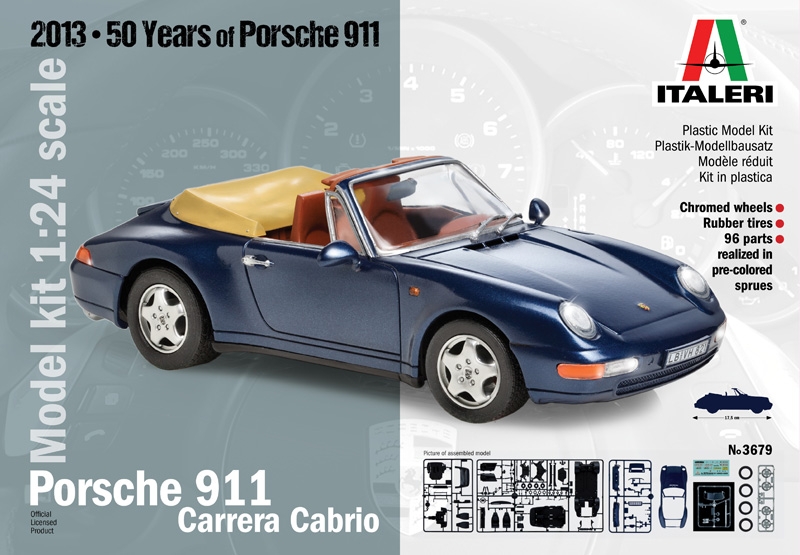 Italeri 3679 - Porsche 911 Carrera Cabrio