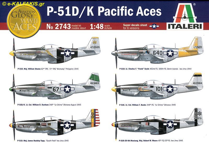 Italeri 2743 - P51D/K Pacific Aces