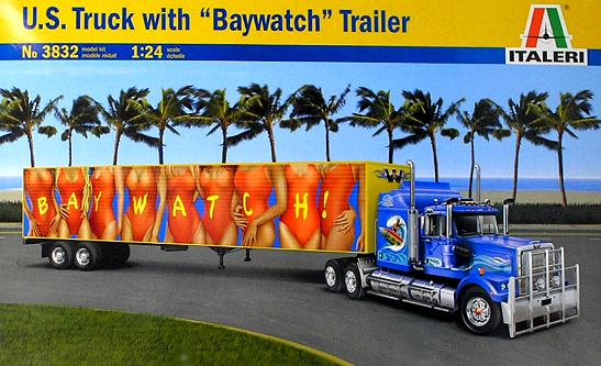 Italeri 3832 - US Truck with Baywatch trailer