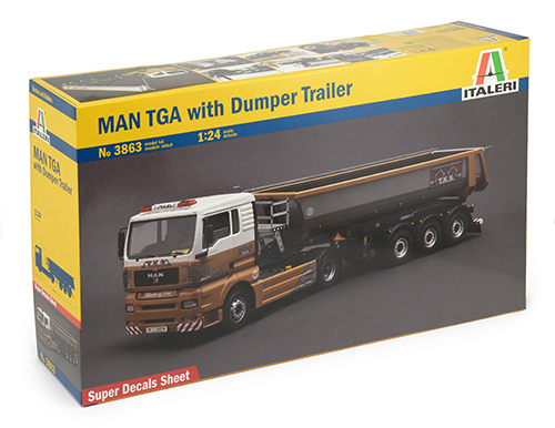 Italeri 3863 - MAN TGA with Dumper Trailer