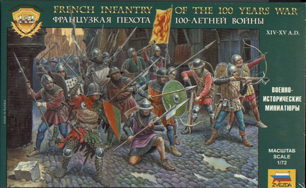 Zvezda 8053 - French infantry of the 100 years war