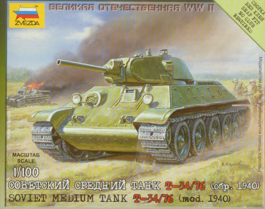 Zvezda 6101 - Soviet Medium Tank T-34/76 Mod