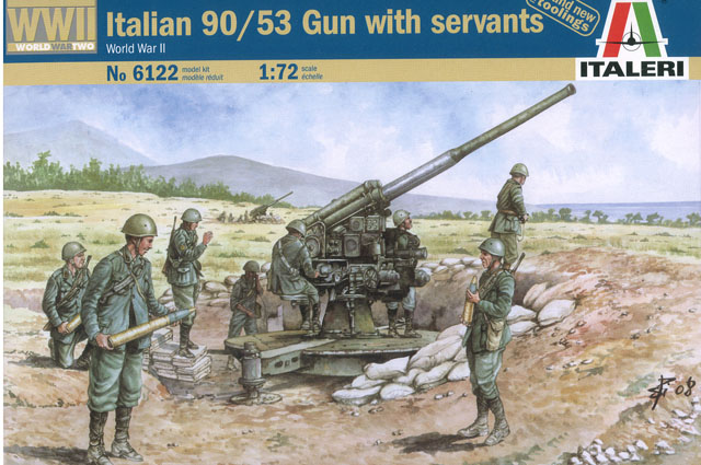 Italeri 6122 - Italian 90/53 gun with servants