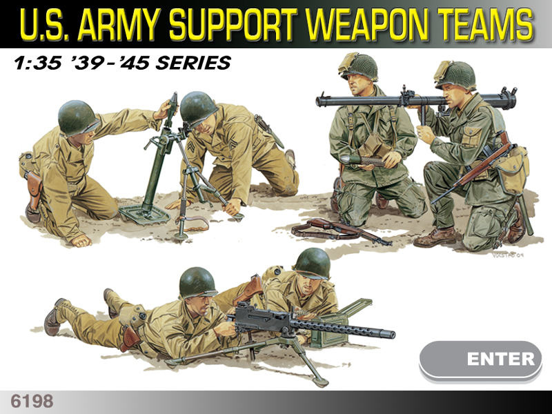 Dragon 6198 - U.S. army support weapon teams