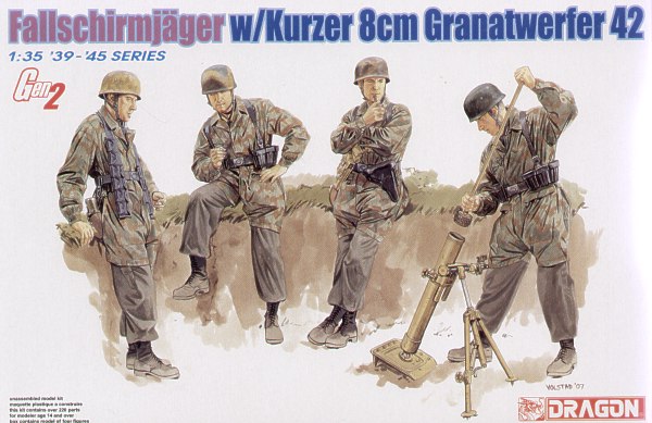 Dragon 6373 - Fallschirmjager w/Kurzer 8cm granatwerfer 42