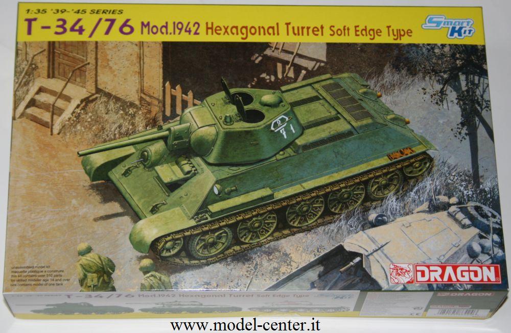 Dragon 6424 - T-34-76 Mod.1942 Hexagonal turret soft Edge Type