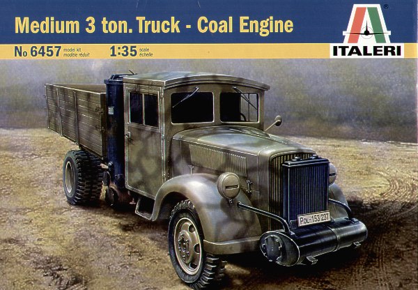 Italeri 6457 - Meduim 3 ton. truck - coal engine