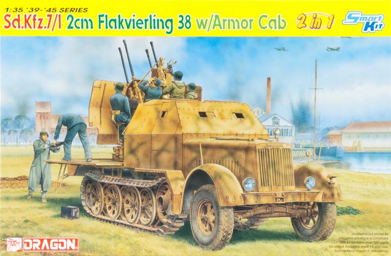 Dragon 6533 - Sd. Kfz. 7/1 cm Flakverling w/Armor Cab (2 in 1)