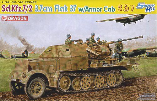 Dragon 6542 - sd. Kfz. 7/2 3.7cm Flak 37 Armor Cab (2 in 1)