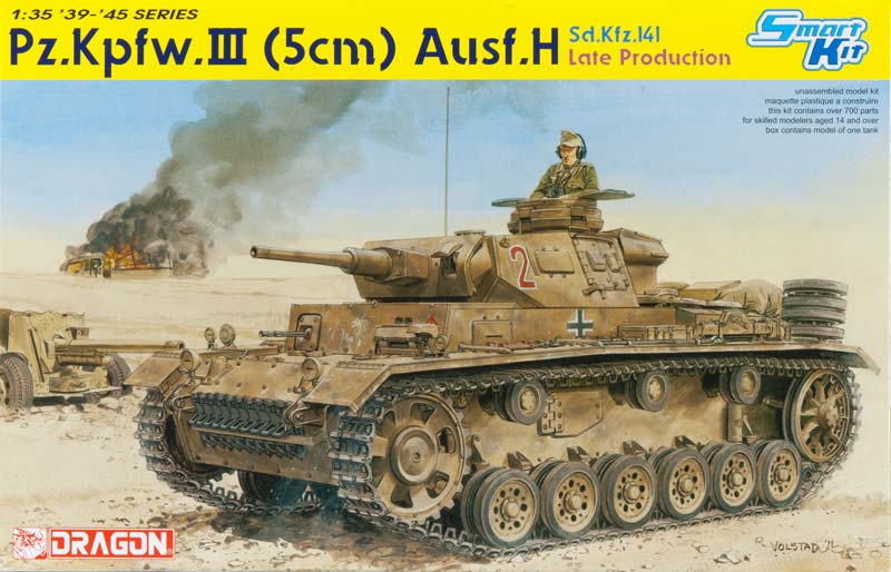 Dragon 6642 - Pz.Kpfw.III(5cm) Ausf.H Sd.Kfz.141 Late production
