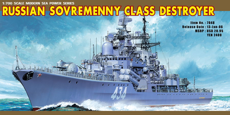 Dragon 7048 - Russian Sovremenny Class Destroyer