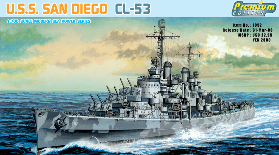 Dragon 7052 - U.S.S. San Diego CL-53