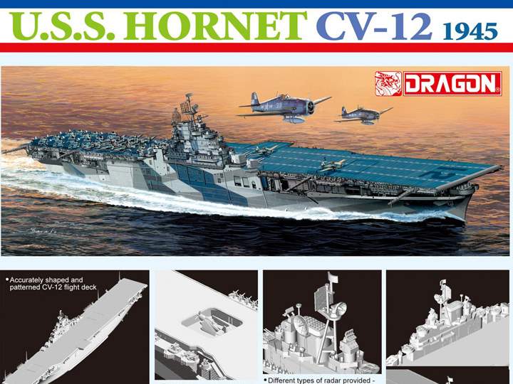 Dragon 7085 - U.S.S. Hornet CV-12 1945