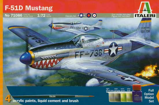 Italeri 71086 - F51 D. Mustang (model set)