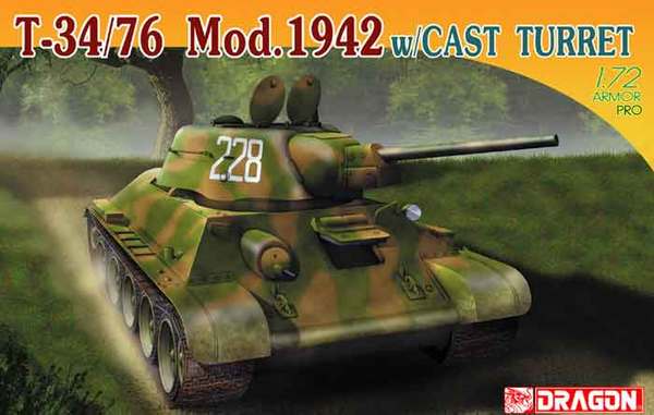 Dragon 7224 - T-34/76 Mod. 1942 w/cast turret