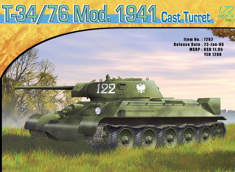 Dragon 7262 - T-34/76 Mod.1941 Cast Turret