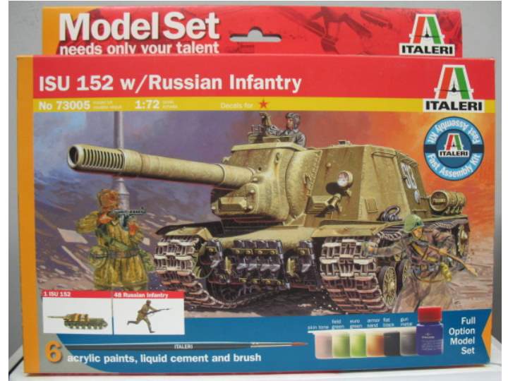 Italeri 73005 - ISU 152 w/Russian Infantry (model set)