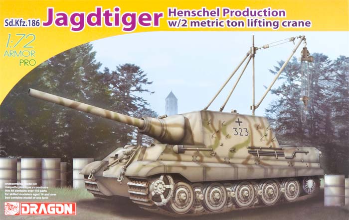 Dragon 7345 - Lagdtiger Henschel Production w/2 ton lifting cran