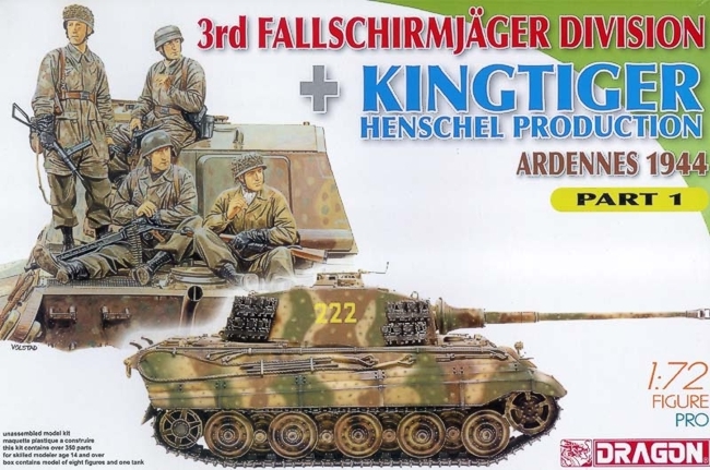 Dragon 7361 - 3rd Fj Div. w/kingtiger henschel production part 1