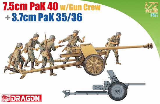 Dragon 7374 - 7.5cm Pak w/gun crew + 3.7 cm Pak 35/36