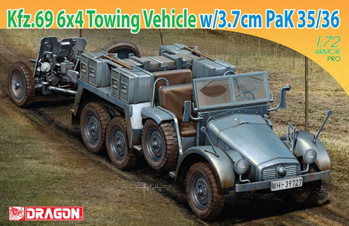 Dragon 7419 - kfz. 69 4x4 Towing Vehicle w/3.7cm Pak 35/36