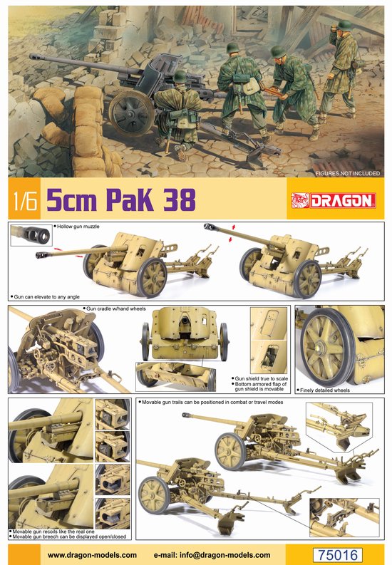 Dragon 75016 - 5cm Pak 38