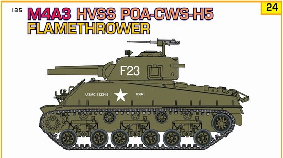 Dragon 9124 - M4A3 HVSS Flamethrower