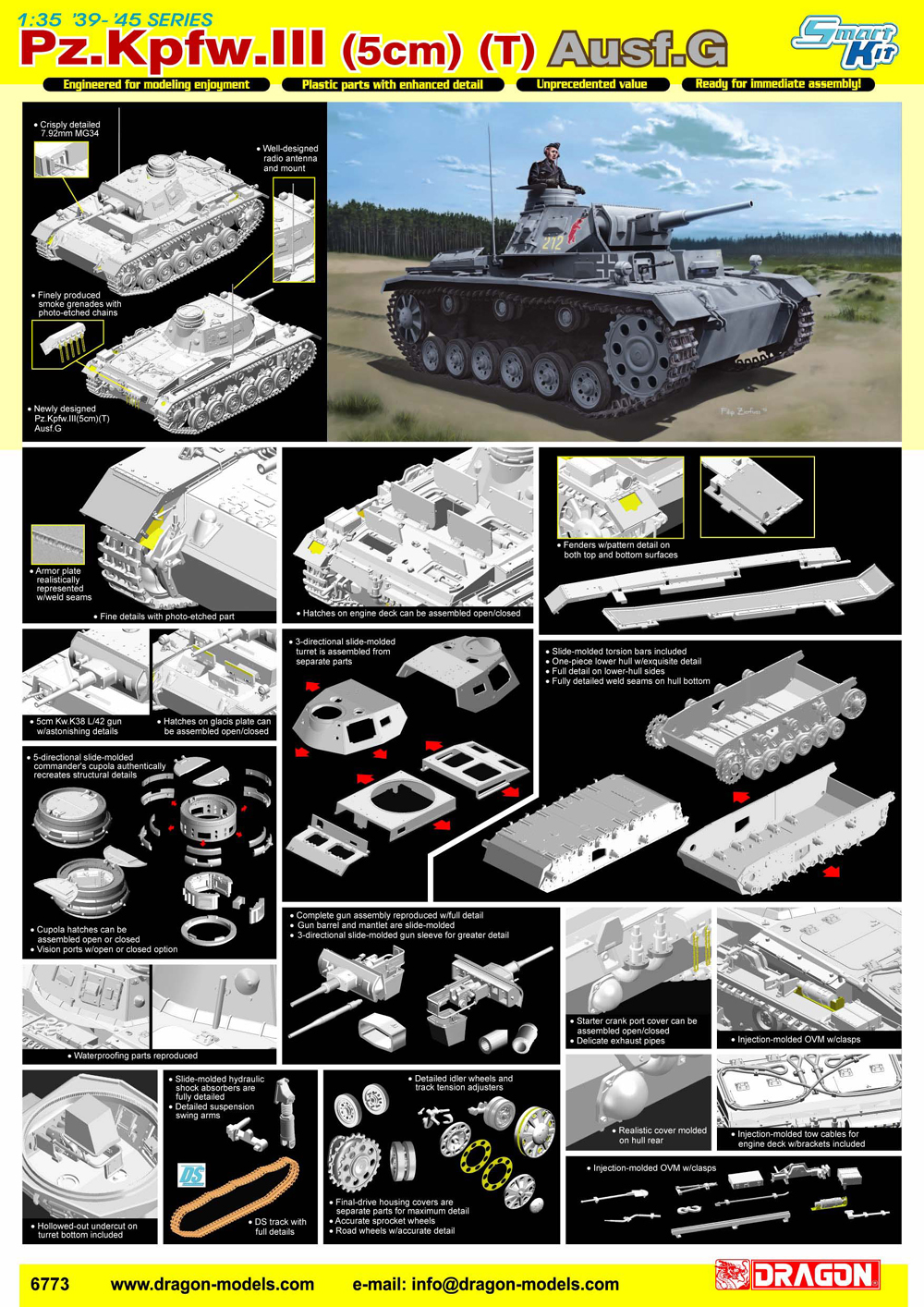 Dragon 6773 - Pz. Kpfw. III (5cm) T Ausf. G