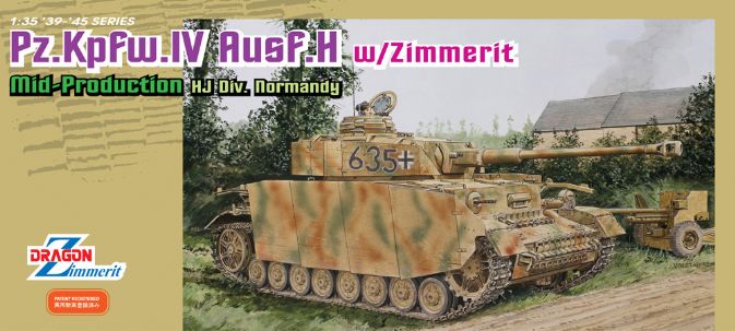 Dragon 6611 - Pz. Kfpw Ausf.H w/Zimmermit