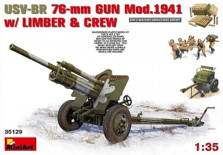 MiniArt 35129 - USV-BR 76-mm GUN Mod.1941 w/ LIMBER AND CREW