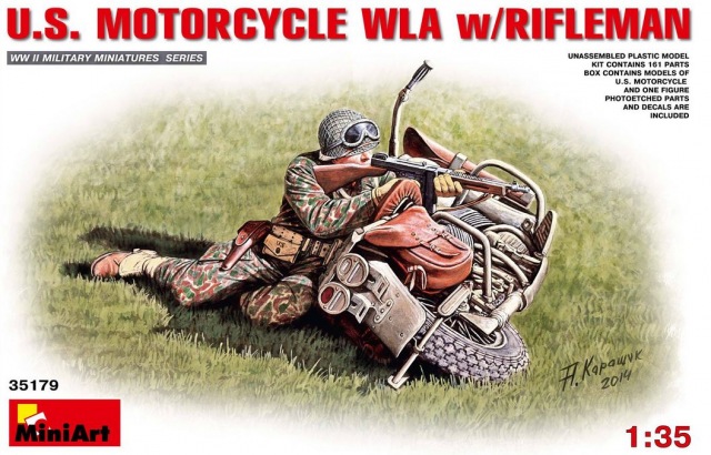 MiniArt 35179 - U.S. Motorcycle WLA w/Rifleman